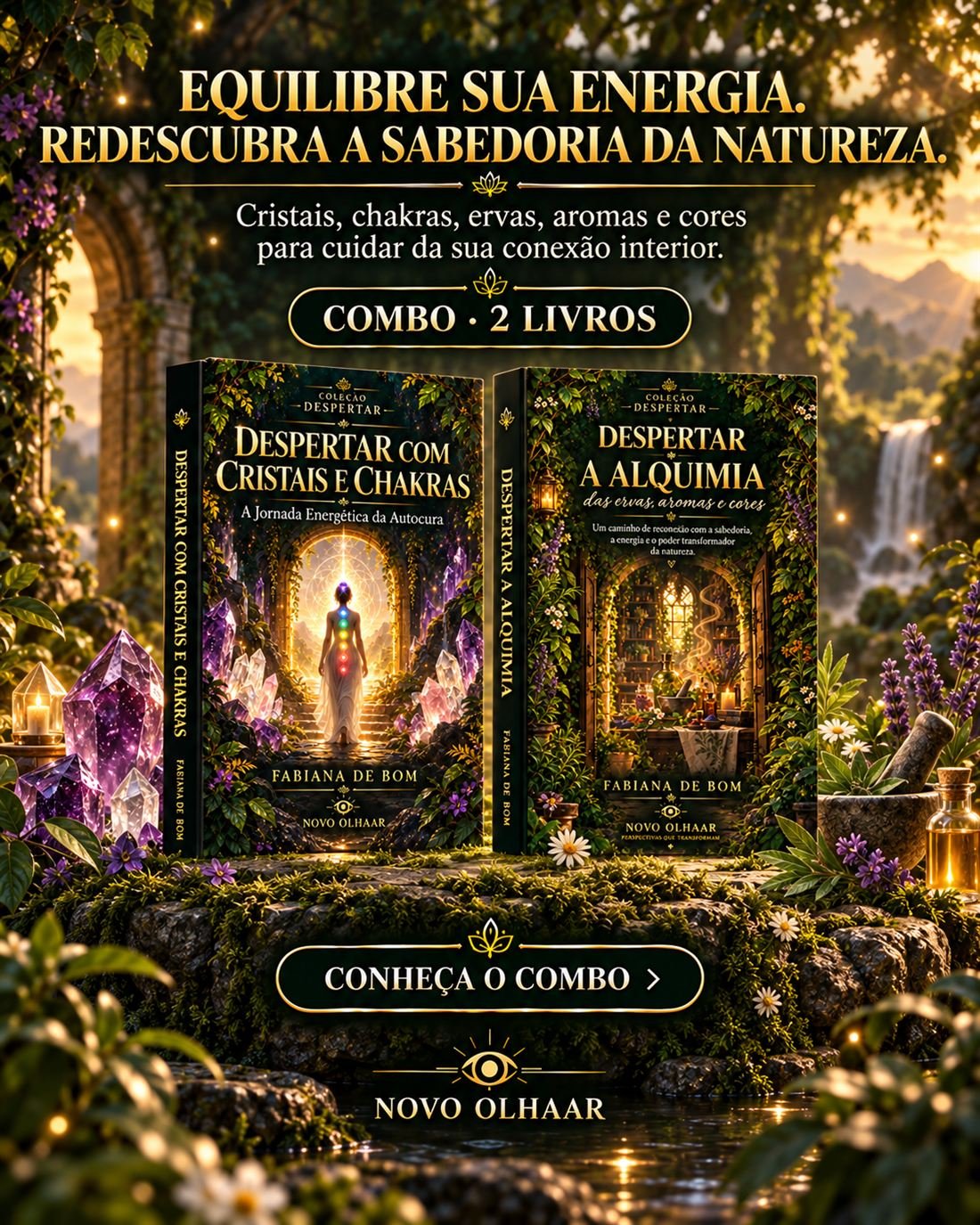 Combo Cristais e Chakras + Alquimia das Ervas