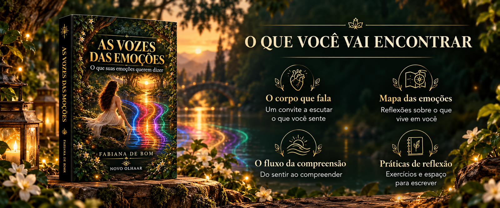 O que você vai encontrar: O corpo que fala, Mapa das emoções, O fluxo da compreensão, Práticas de reflexão